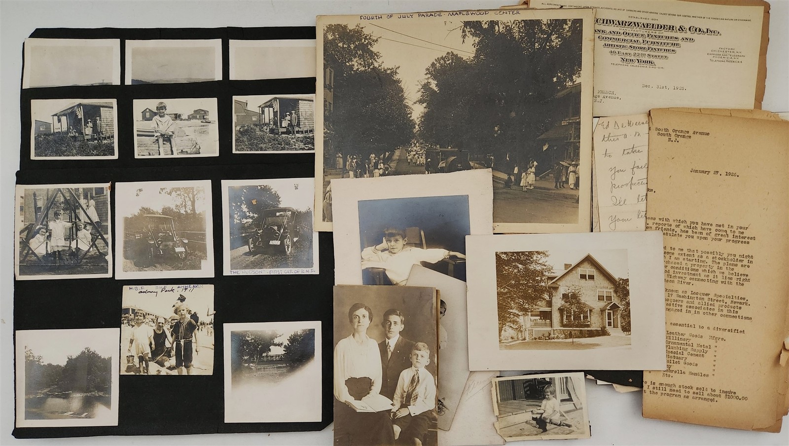 1949 antique ROLLAND FRENCH nh FAMILY PHOTOS & LETTER howard b artist lot