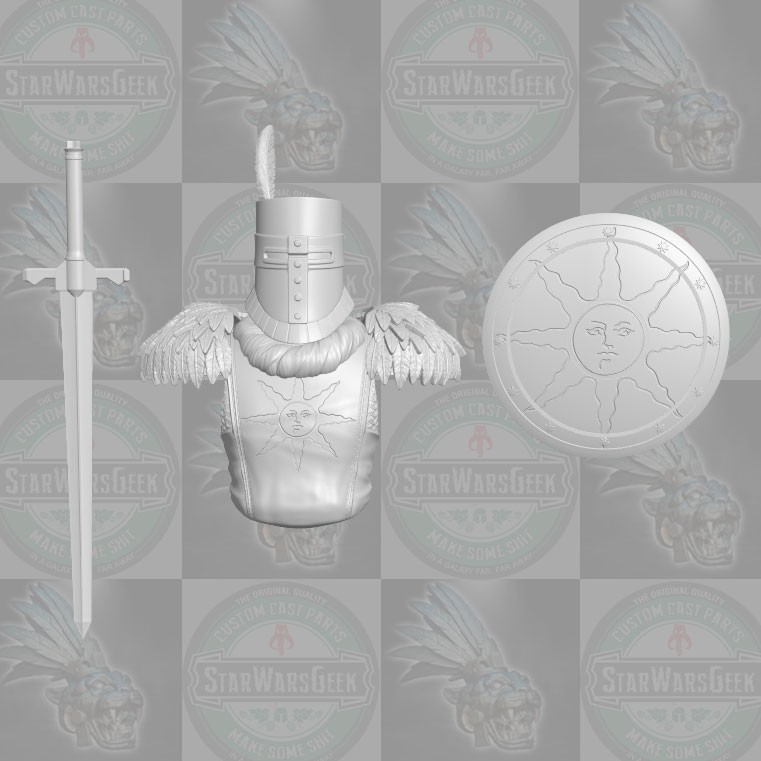 Knight v5 custom character kit for use with Mythic Legions 1.0 figures
