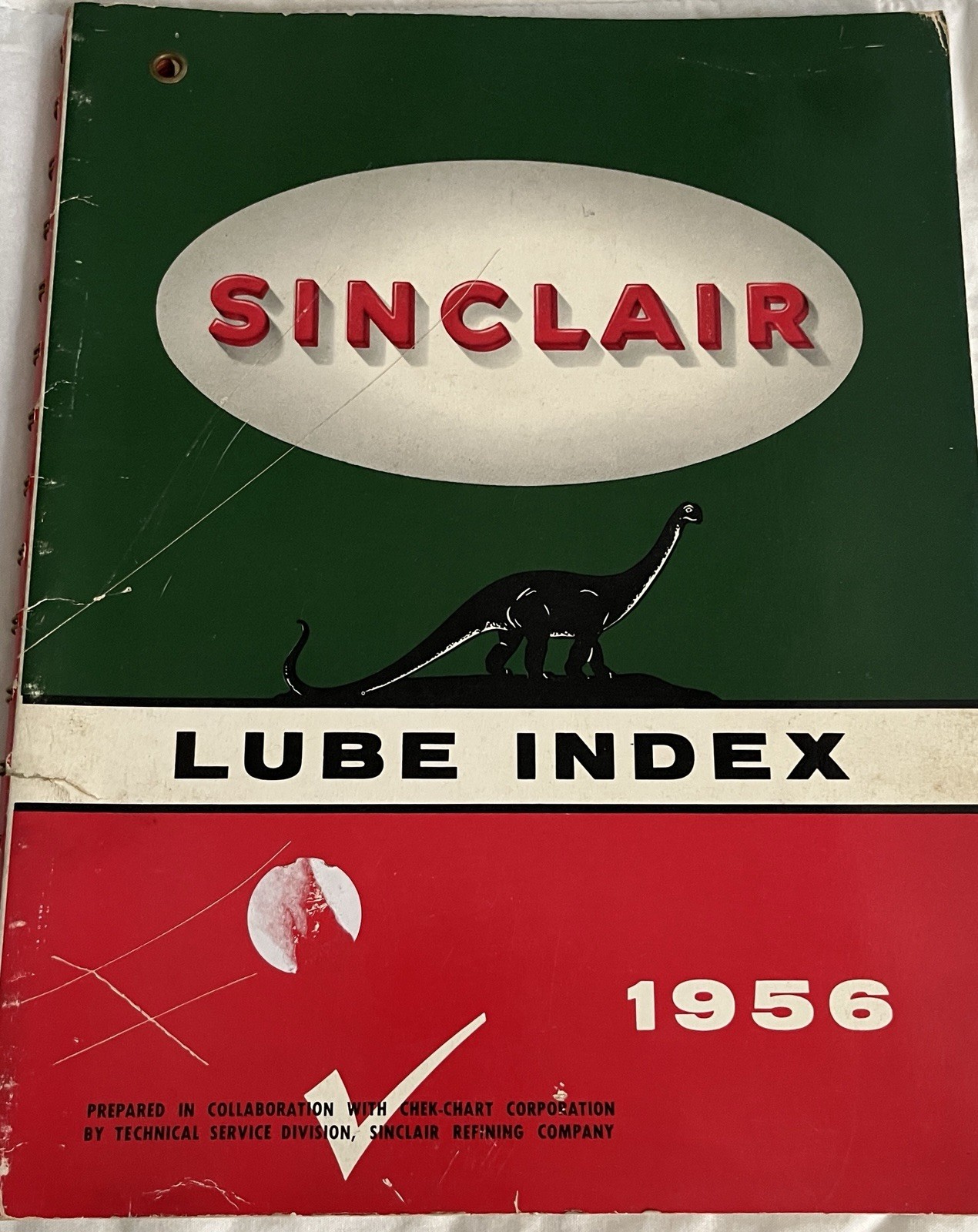 RARE Sinclair Oil Lube Index Guide 1956 Original Advertising NICE