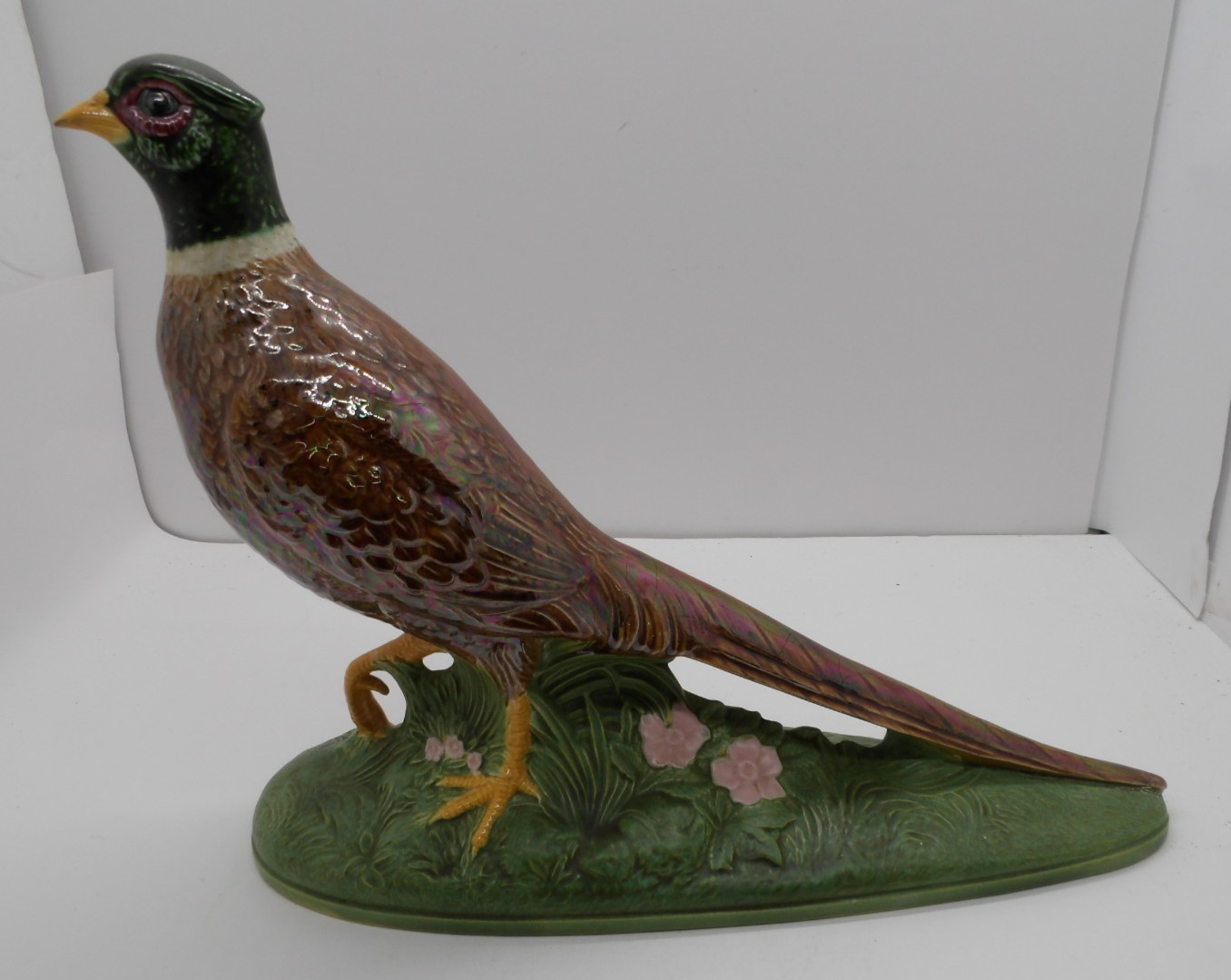 Ring-necked Pheasant Ceramic Bird Figurines Hunting Decor Holland Mold Vintage