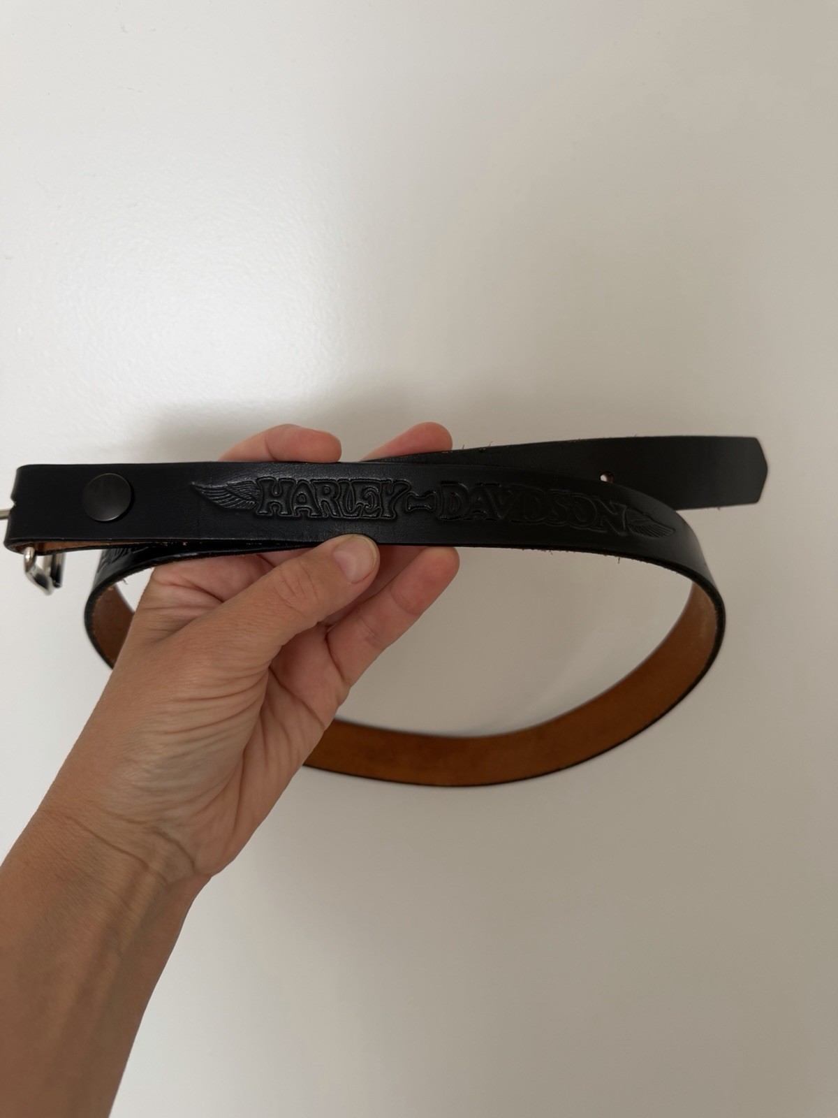 Harley-Davidson Black Leather Belt 37\