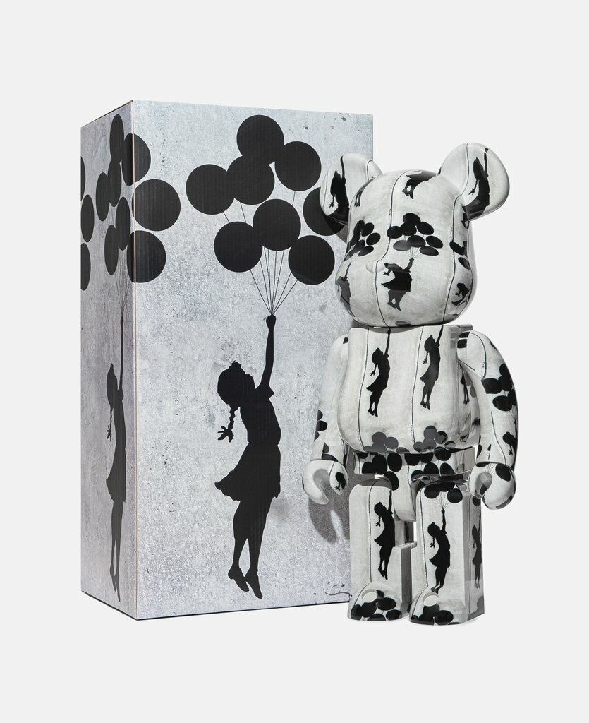 Flying Balloons Girl 1000% Bearbrick Be@rbrick Banksy Medicom Toy Rare Limited
