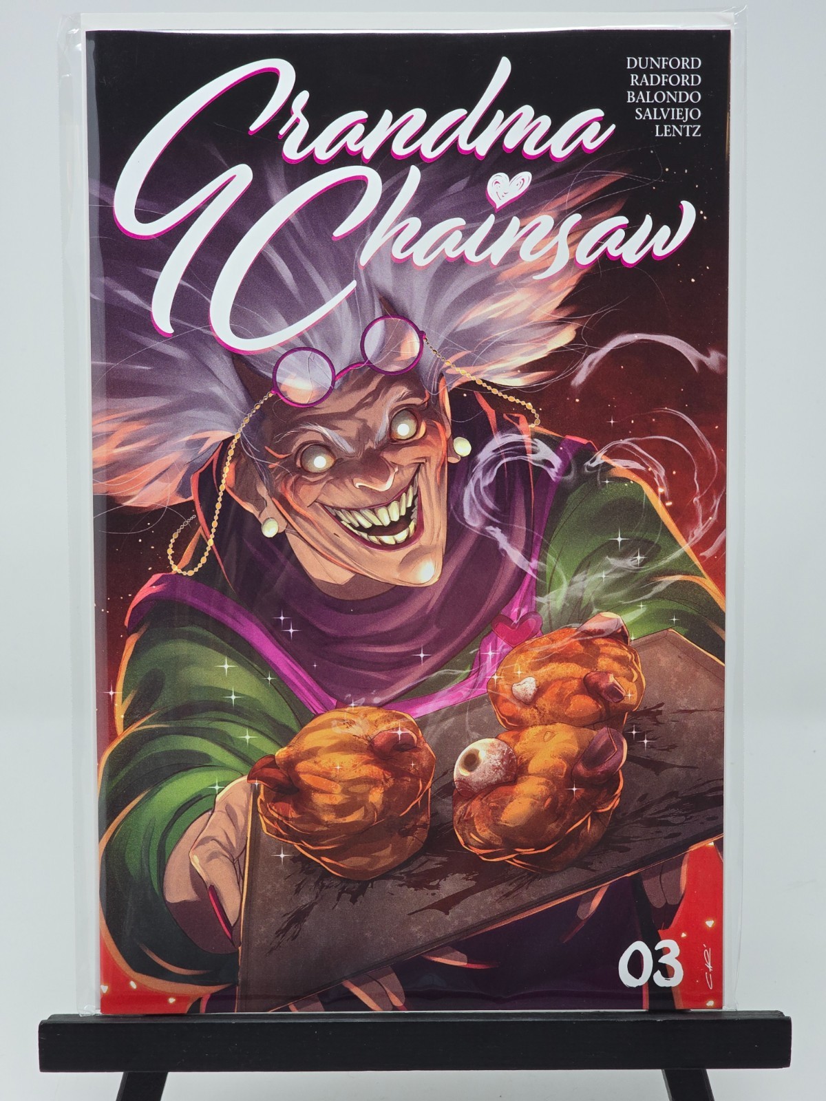 Grandma Chainsaw Book 3 - Cover A by Brian Balondo (Source Point) - KICKSTARTER
