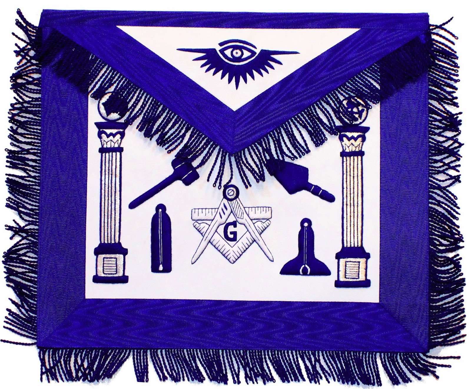 TOP QUALITY MASONIC REGALIA MASTER MASON WORKING TOOLS BLUE APRON