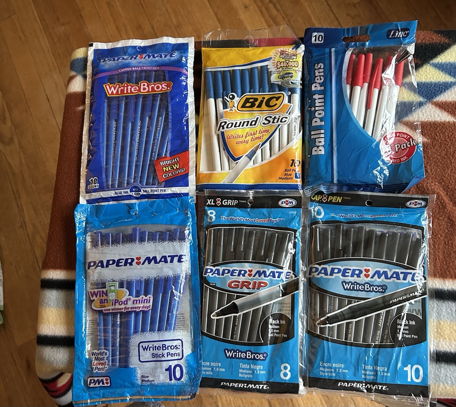 Vtg 2004 to 2008 Paper Mate Write Bros Pens 6 Packages Black Blue Red Ink NOS Vtg 2004 to 2008 Paper Mate Write Bros Pens 6 Packages Black Blue Red Ink NOS