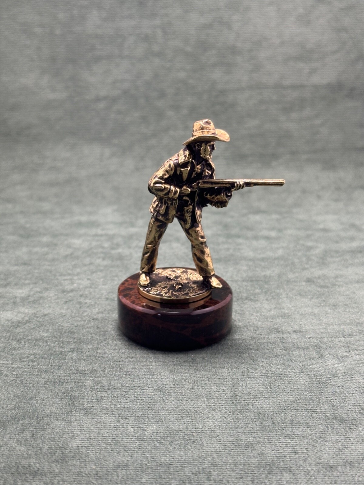 Cowboy Sculpture Cast Bronze Art Deco Figurine