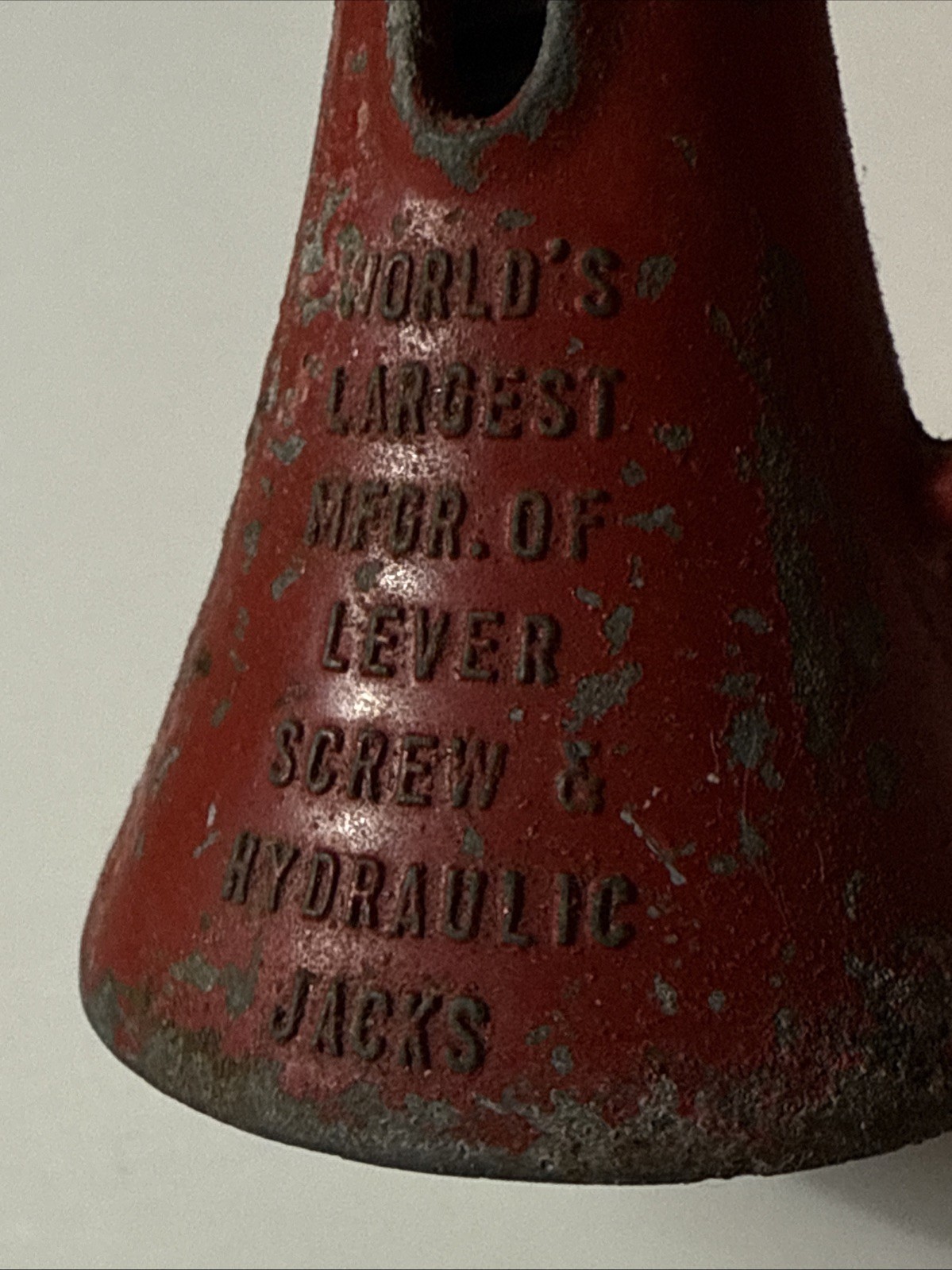 1939 Simplex Salesman Sample Red Metal Jack Worlds Fair Giveaway Chicago Vtg