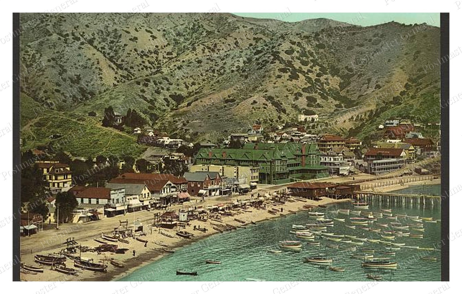 Avalon California Beach Standard Postcard COPY RPPC
