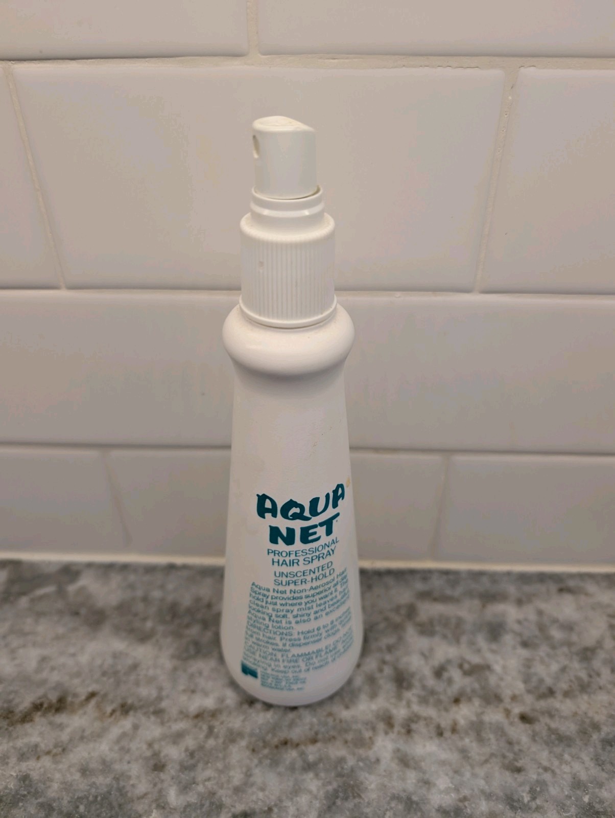 Vintage Rare Aqua Net Professional Super Hold Hair Spray 8 FL OZ Bott Movie Prop