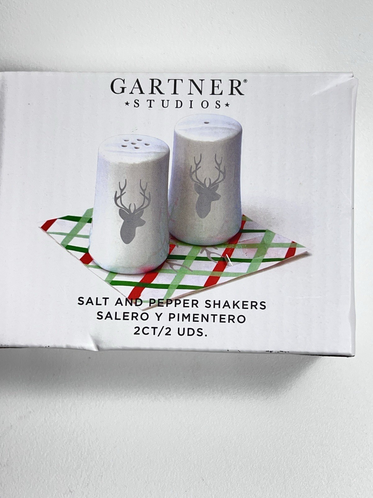 Gartner Studios Salt and Pepper Shakers Deer Antler Hunting Hunter NEW Gartner Studios Salt and Pepper Shakers Deer Antler Hunting Hunter NEW