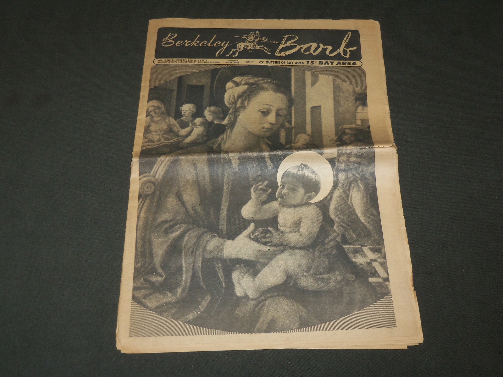 1970 DECEMBER 18-24 BERKELEY BARB NEWSPAPER - CALIFORNIA - ST 6950