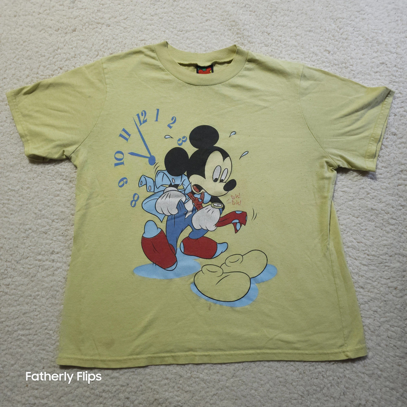 Mickey Unlimited Mickey Mouse Graphic T-Shirt Yellow Cotton Screenprint Mickey Unlimited Mickey Mouse Graphic T-Shirt Yellow Cotton Screenprint
