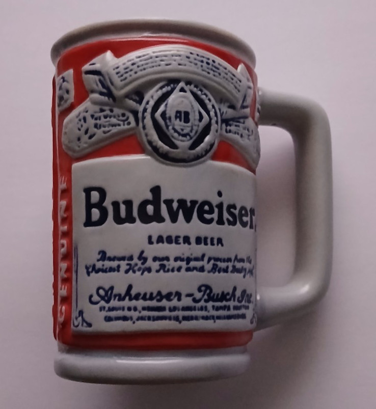 Ceramarte Anheuser-Busch Budweiser Vintage Beer Label Stein Mug
