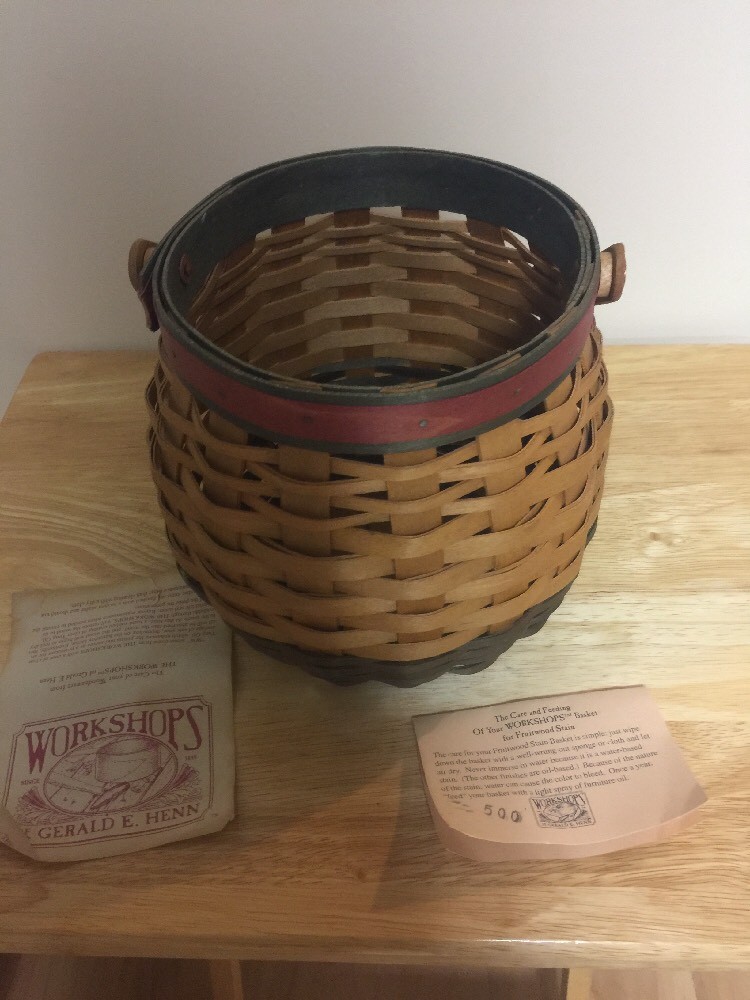 Gerald Henn Handcrafted Round Basket With Handle