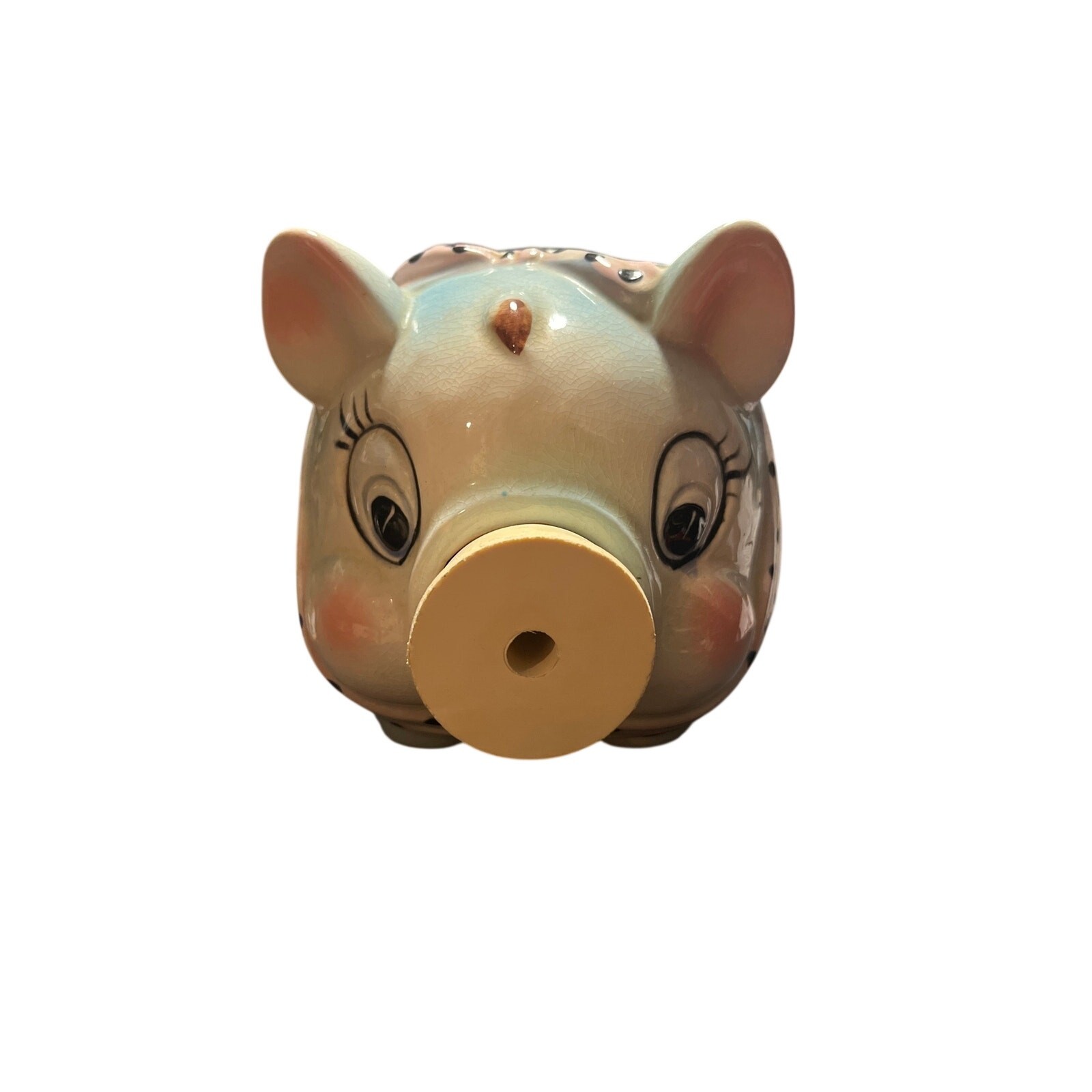 Lefton vintage pastel ceramic piggy bank 745N kitsch
