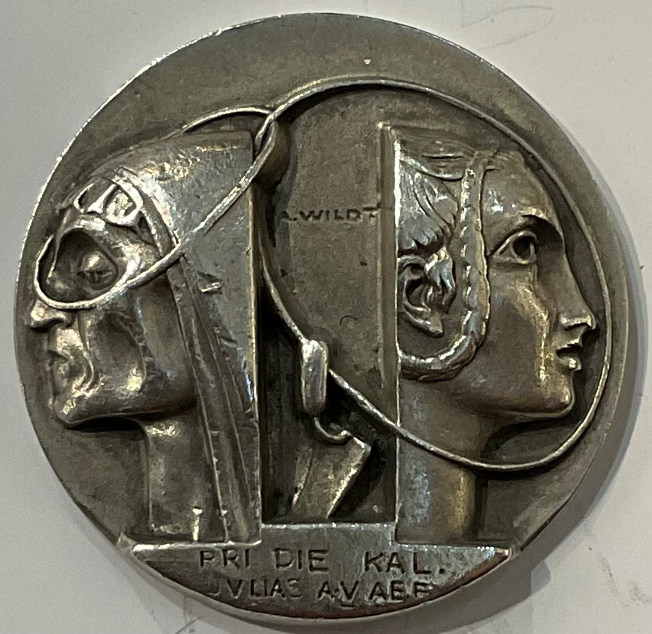 WILDT ADOLFO SCULPTOR SILVER MEDAL SOUVENIR NEW MASTER PLAN OF MILAN
