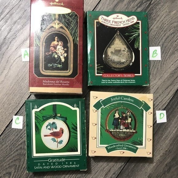 Vintage Hallmark Keepsake Ornament Lot 80's 90's