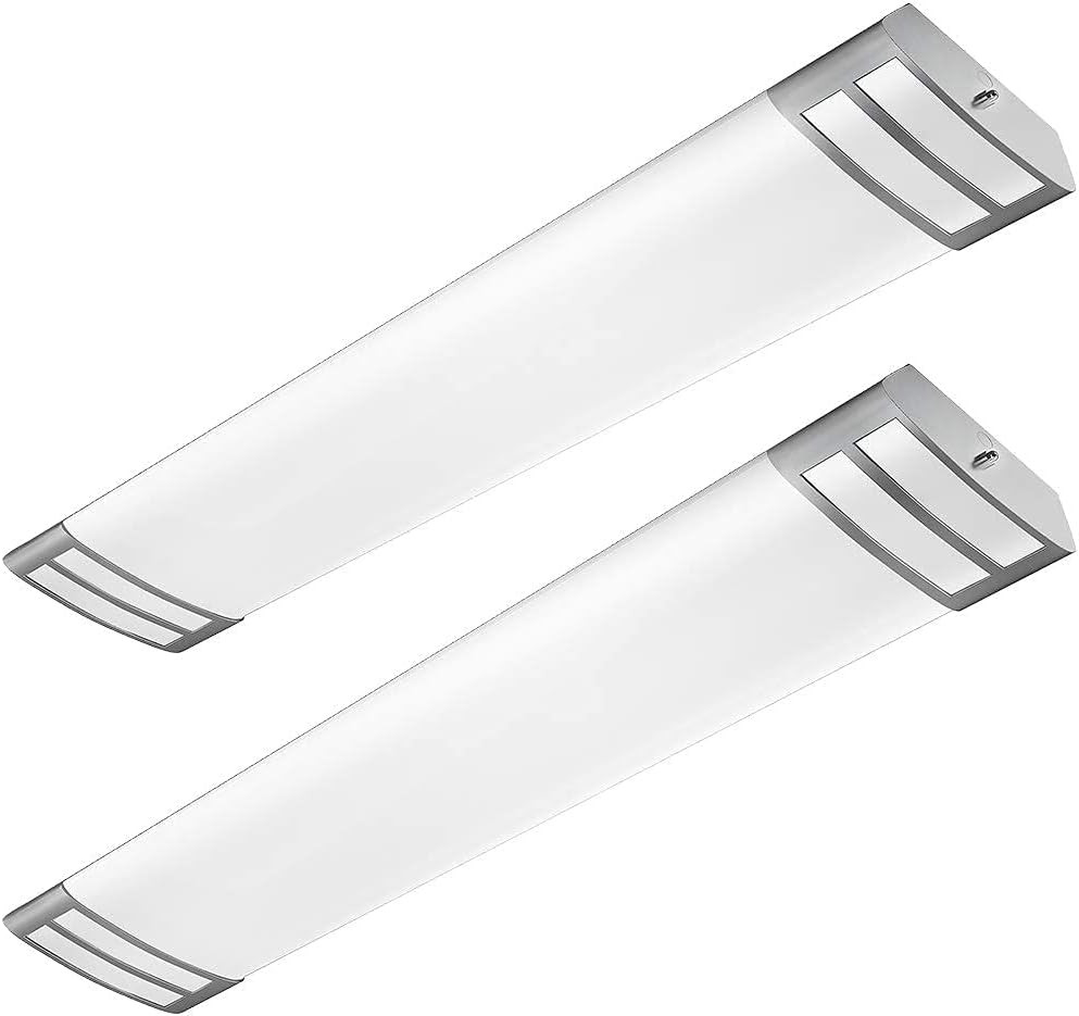 4Ft LED Flush Mount Linear Lights 40W 4500Lm Kitchen Light Fixtures, 4000K, 4 Fo