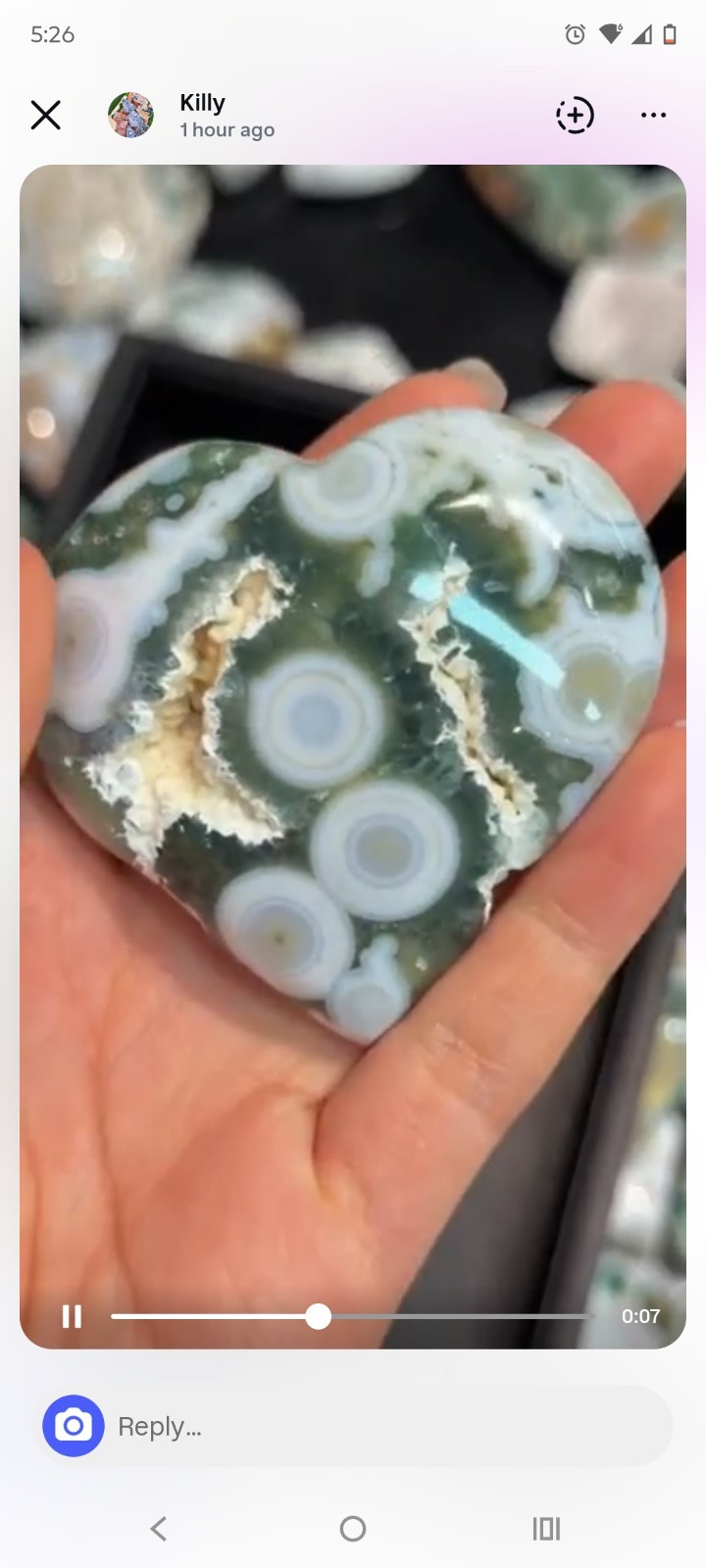 Spectacular Large 8th Vein Ocean Jasper Heart