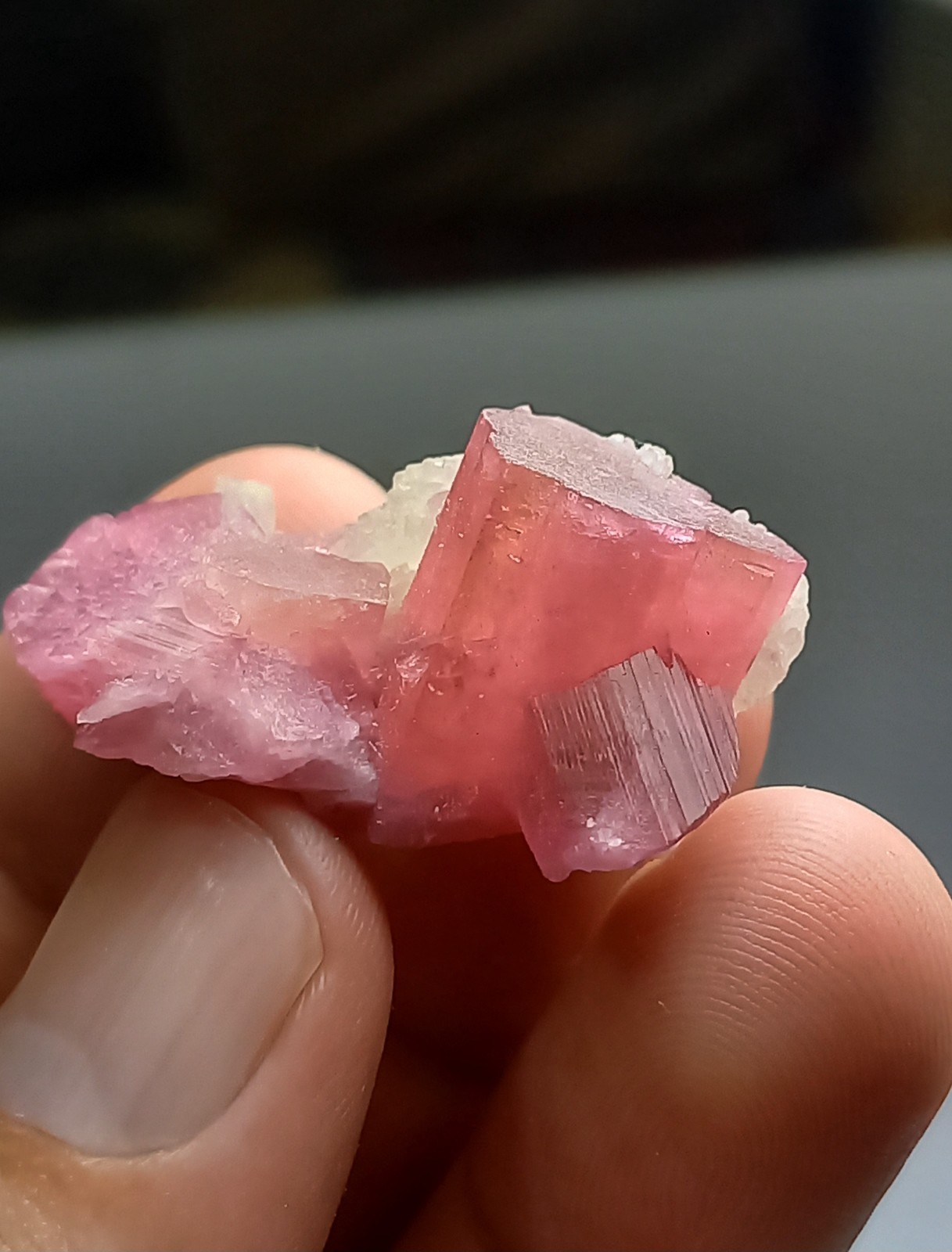 WoW Pink Rubellite Tourmaline Crystals (Self Standing):12grams