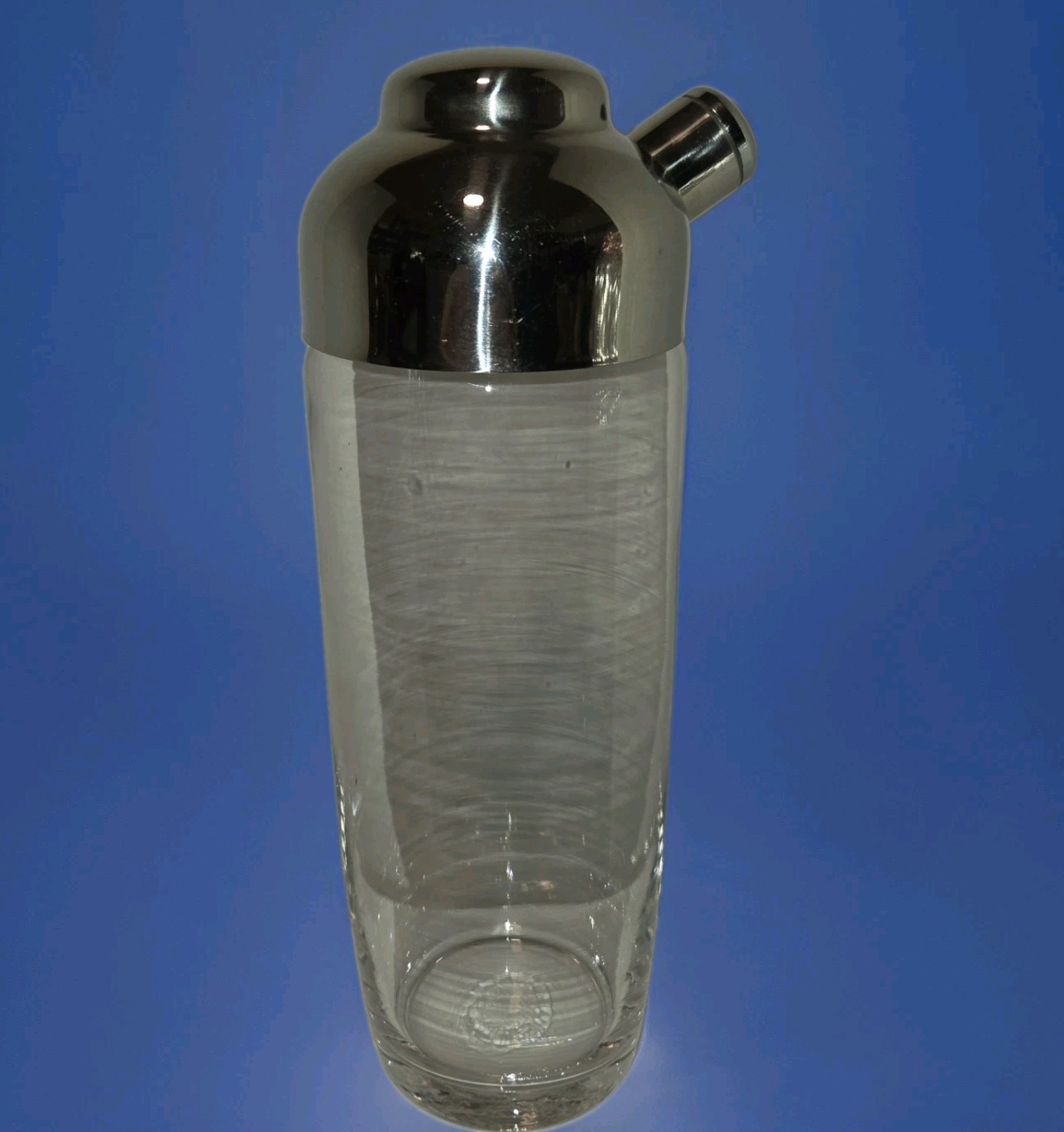 VTG Clear Cocktail Shaker Drink Mixer Bar Ware Retro Accessory MCM Large