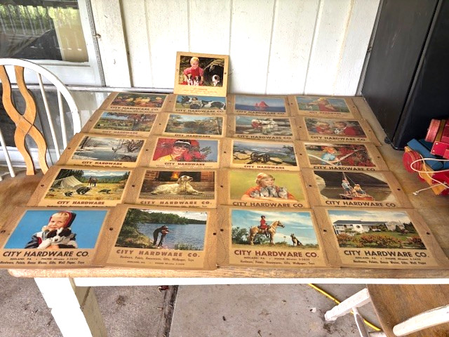 21 - Vintage 1952 - 1975 City Hardware Company Midland PA Calendar Graphics GUC