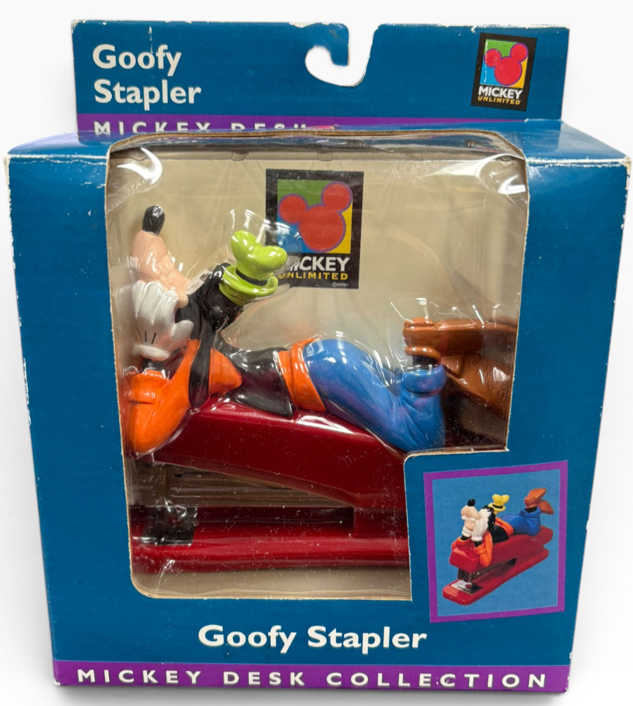 Vintage Disney Goofy Stapler Mickey Desk Collection Monogram.