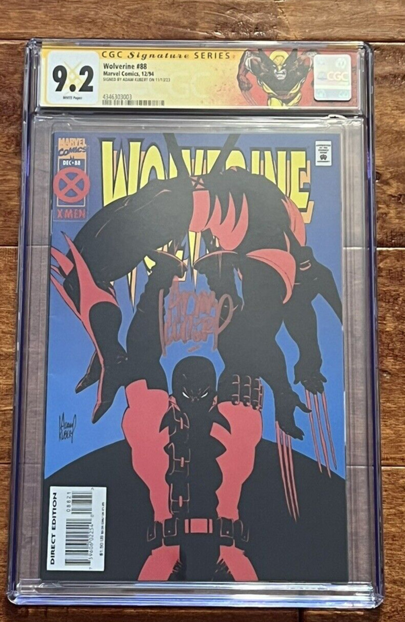 Wolverine #88 CGC SS 9.2 Signed Adam Kubert 1st Deadpool Meeting Custom Label