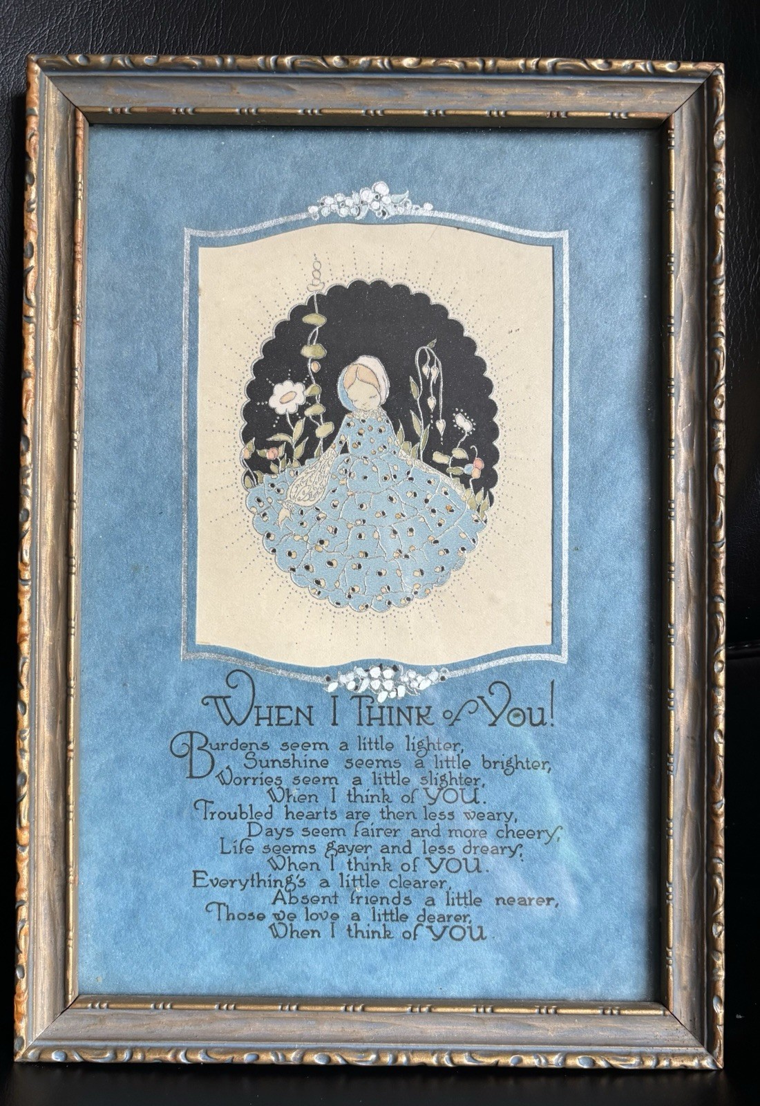 When I Think Of You Framed Poem