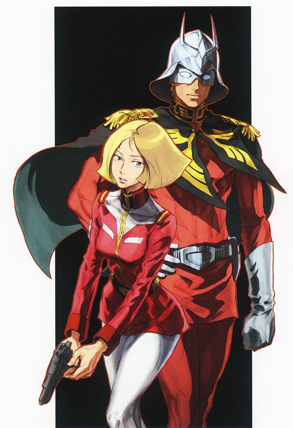 Nishimura Kinu Char Aznable Sayla Mass Gundam military pistol mask 11x17 Poster