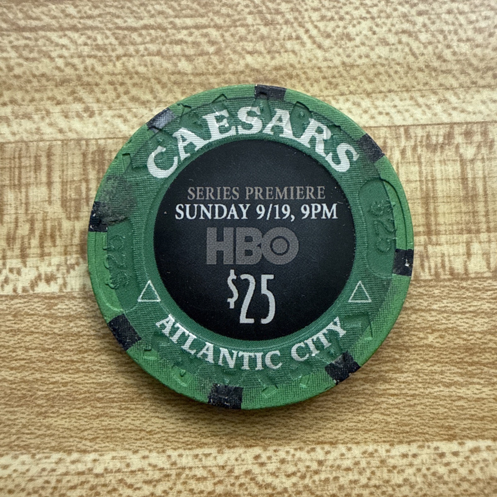 Caesars Atlantic City $25 Chip Boardwalk Empire Series Premiere - Rare & Vintage Caesars Atlantic City $25 Chip Boardwalk Empire Series Premiere - Rare & Vintage
