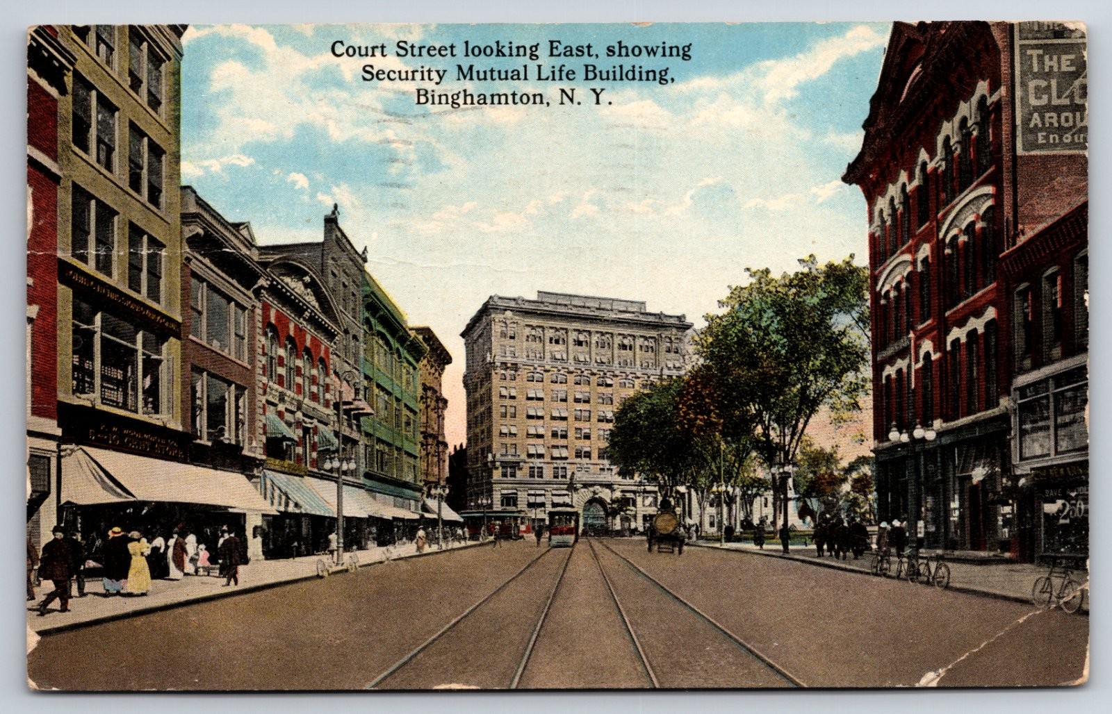 Court Street Security Mutual Life Building Binghamton New York Postcard