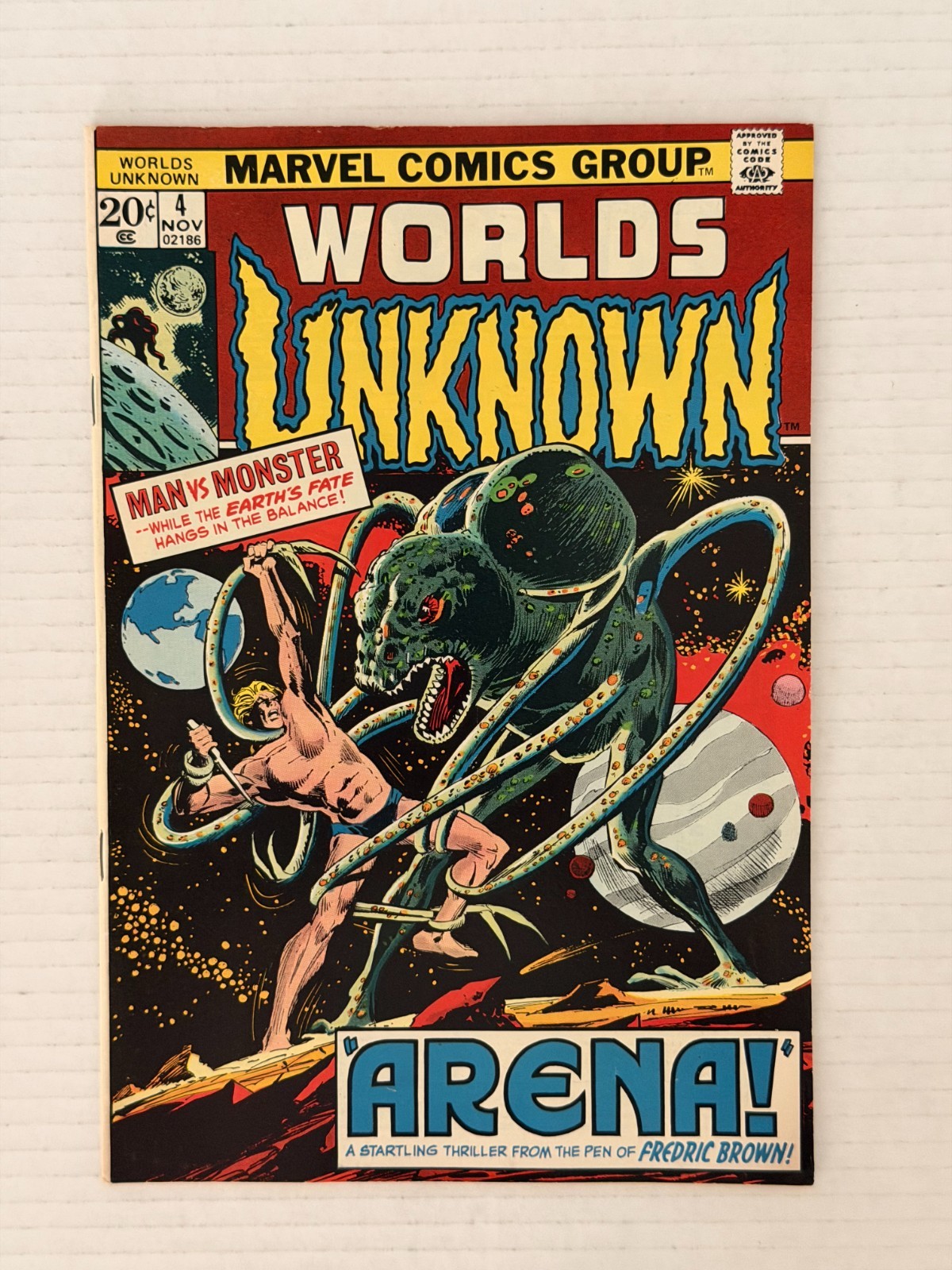 Worlds Unknown #4 SIGNED Gerry Conway Marvel 1973 \
