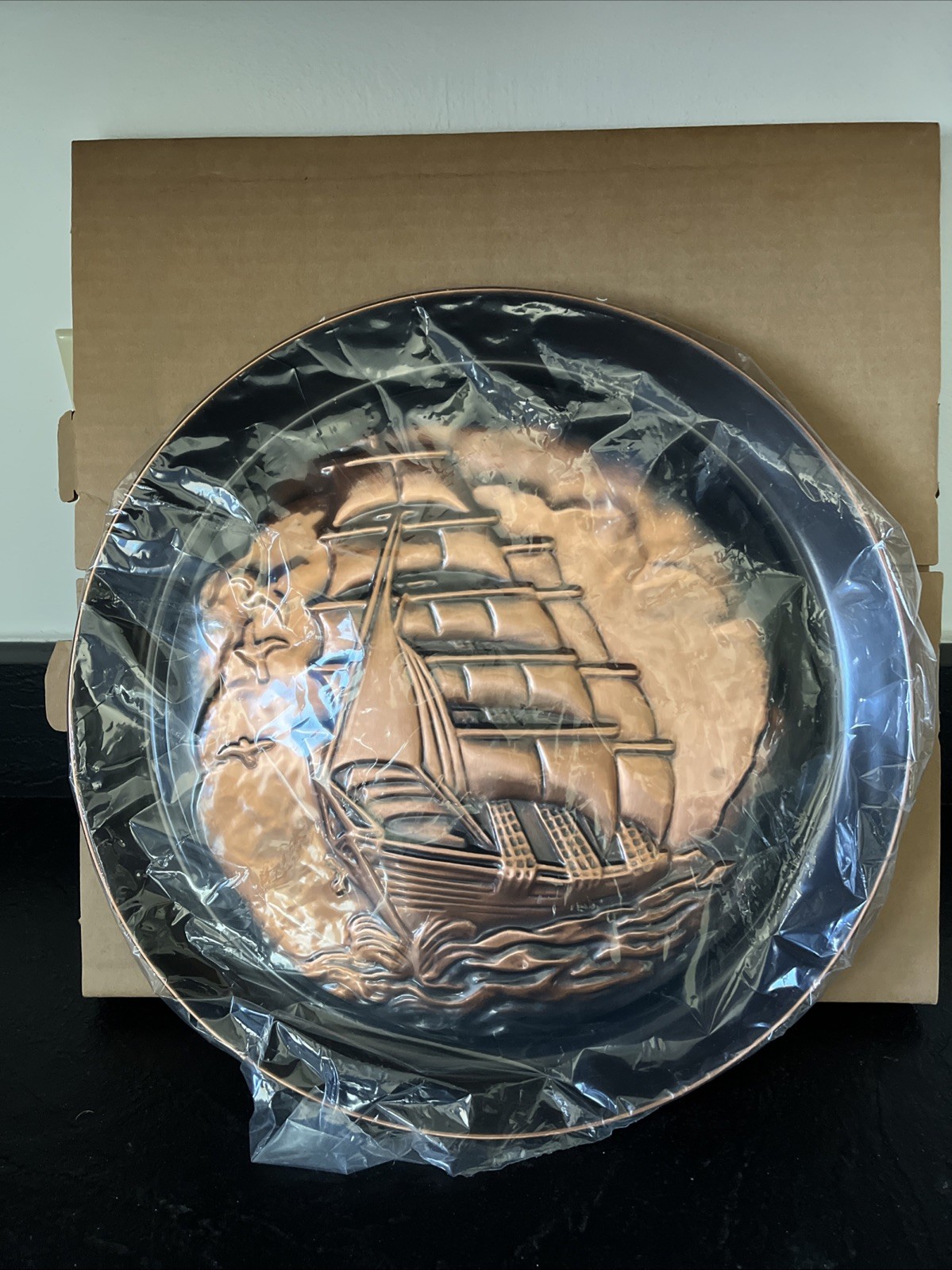 Coppercraft Guild Clipper Ship Platter Patina Nautical Wall Home Decor ~15 Coppercraft Guild Clipper Ship Platter Patina Nautical Wall Home Decor ~15