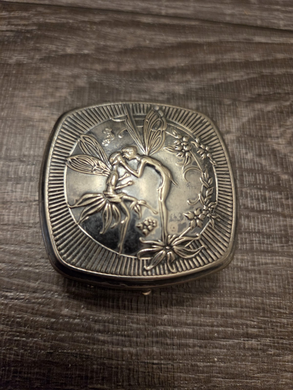 Vintage Art Deco Antique Djer Kiss  Vanity Compact by Ker Koff  Feries c.1920's