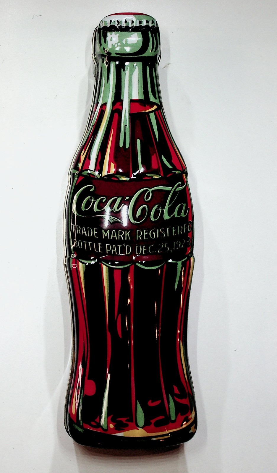 Coca Cola Bottle Shaped Tin Box 2003 Collectible Metal Container Empty