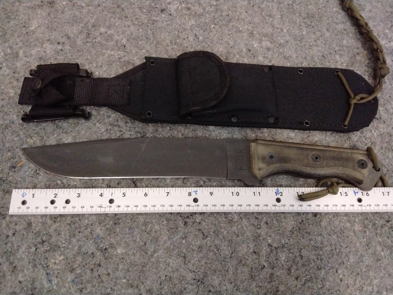 Vintage Ontario USA RTAK 1 Original W/ Sheath Non Serrated 17\