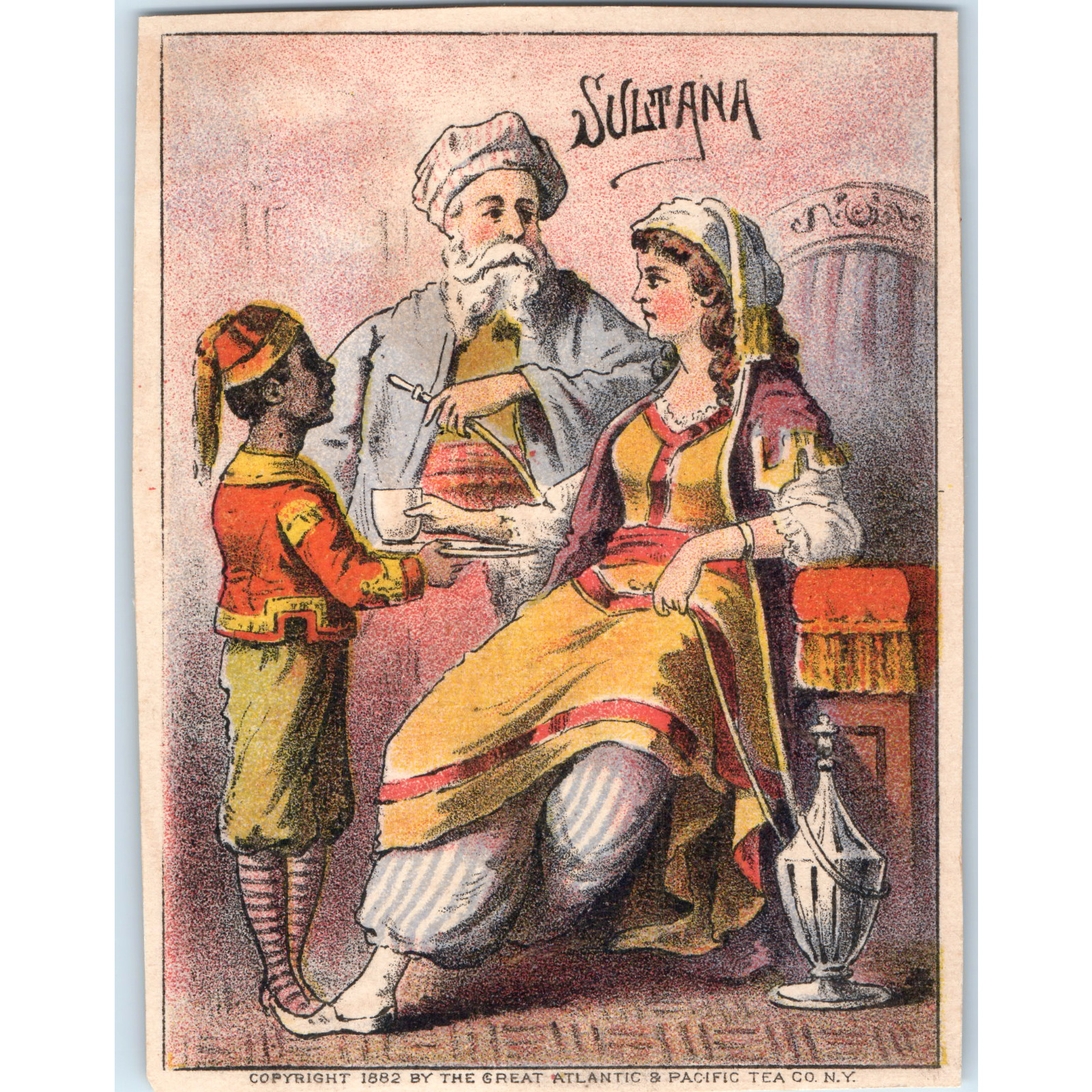 1882 A&P Sultana Coffee Victorian Trade Card Great Atlantic & Pacific Tea Co NY 1882 A&P Sultana Coffee Victorian Trade Card Great Atlantic & Pacific Tea Co NY