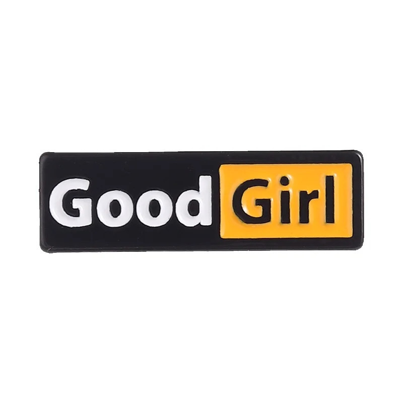 Good Girl Good Boy Enamel Pin 1+1=69 Math Equation & I Love You Brooch Bag