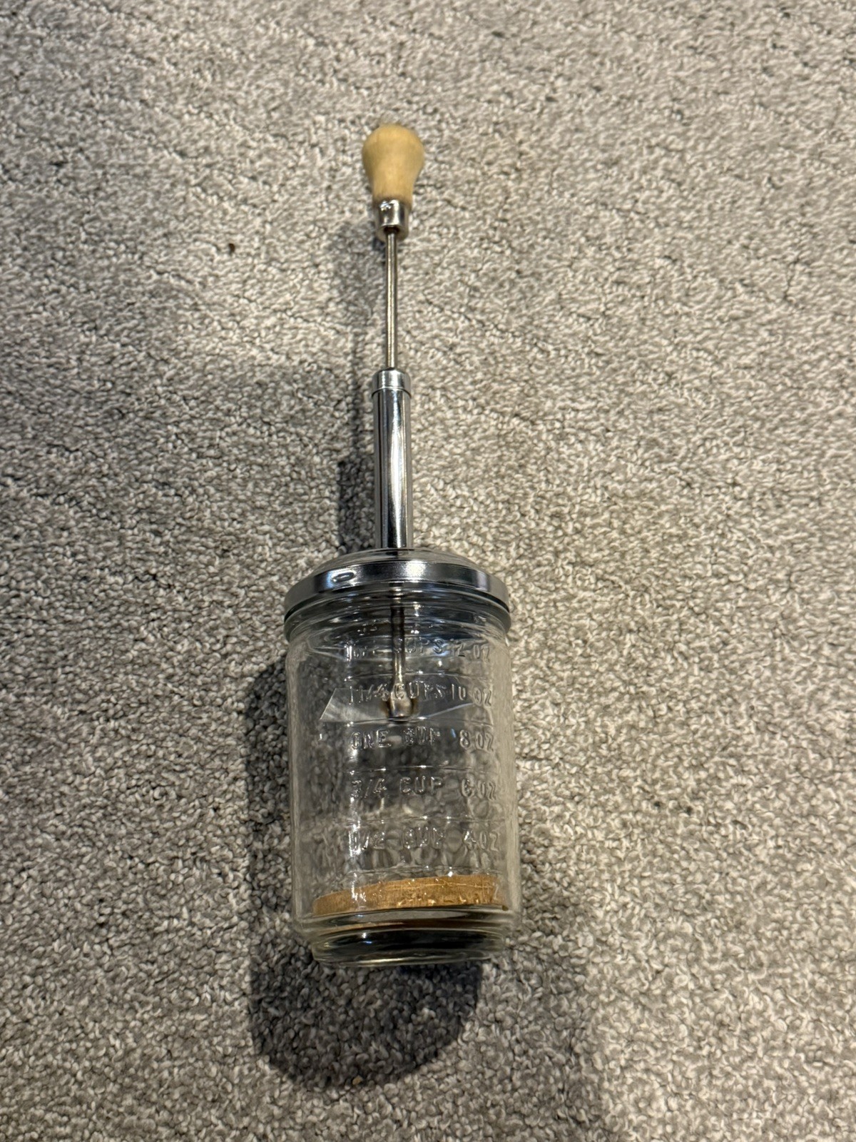 Vintage Hazel Atlas Glass Food Nut Chopper 13\