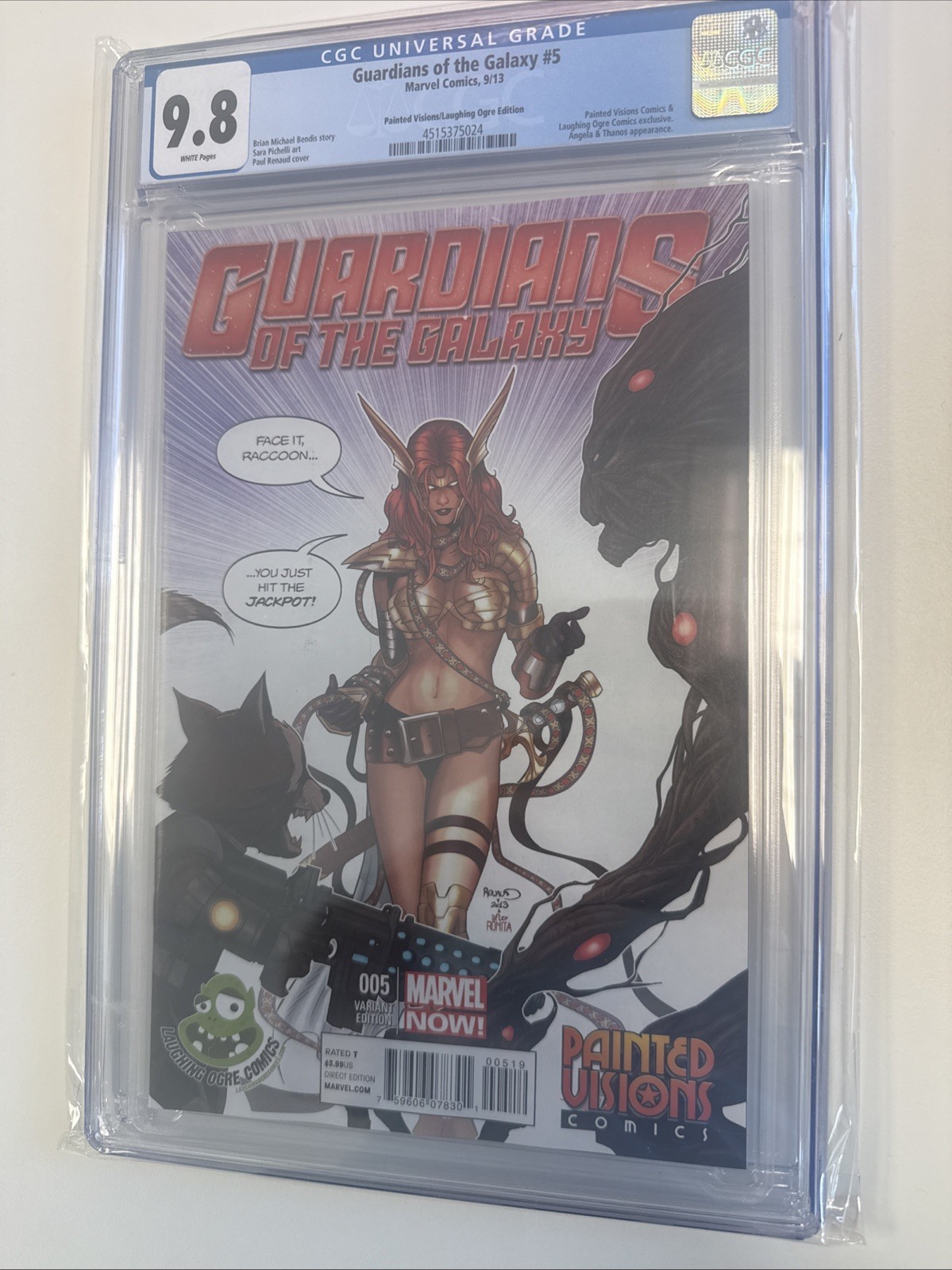 Guardians Of The Galaxy #5 Painted Visions Laughing Ogre Renaud Variant CGC 9.8