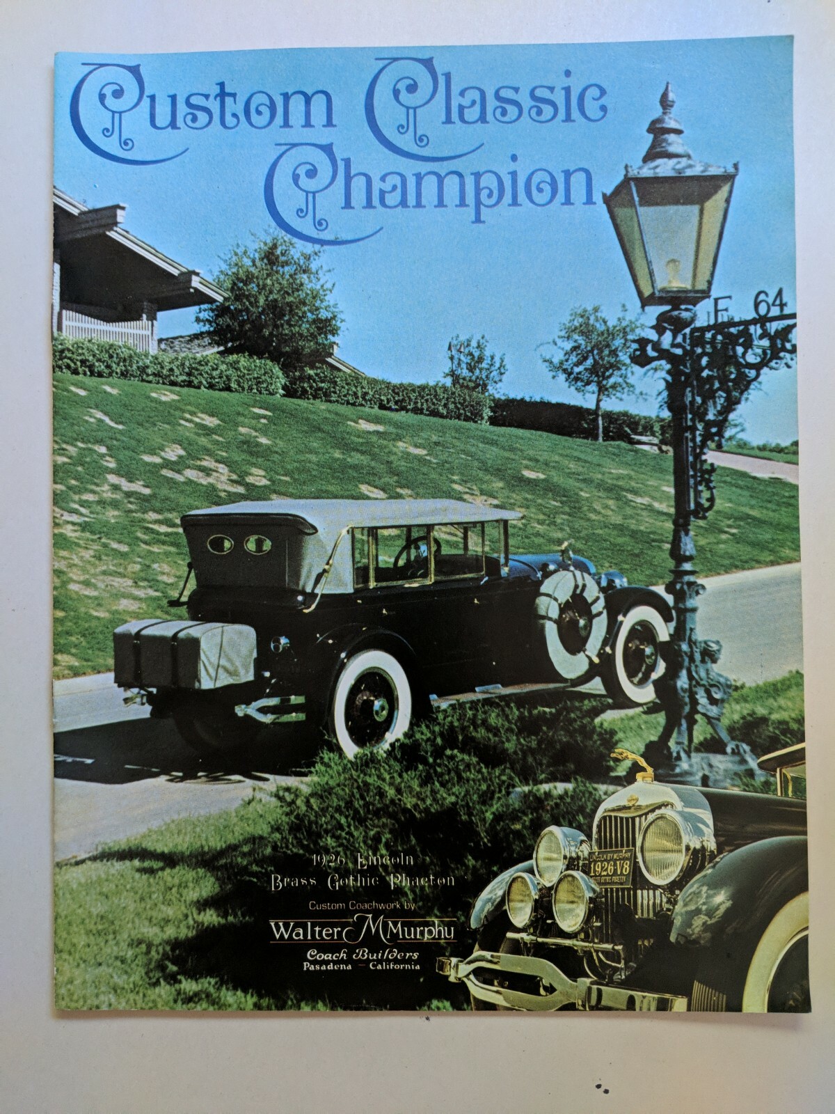 Custom Classic Champion Walter Murphy Coach Builder 1926 Lincoln Phaeton Osborn