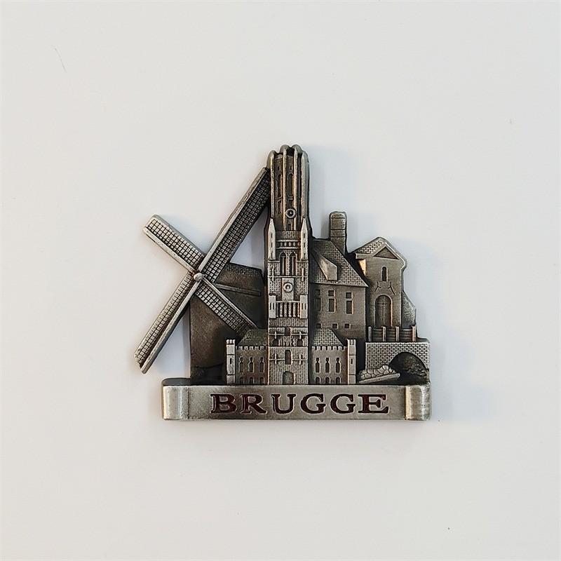 Belgium Bruges Landmark Tourist Travel Souvenir 3D Metal Fridge Magnet Craft Belgium Bruges Landmark Tourist Travel Souvenir 3D Metal Fridge Magnet Craft