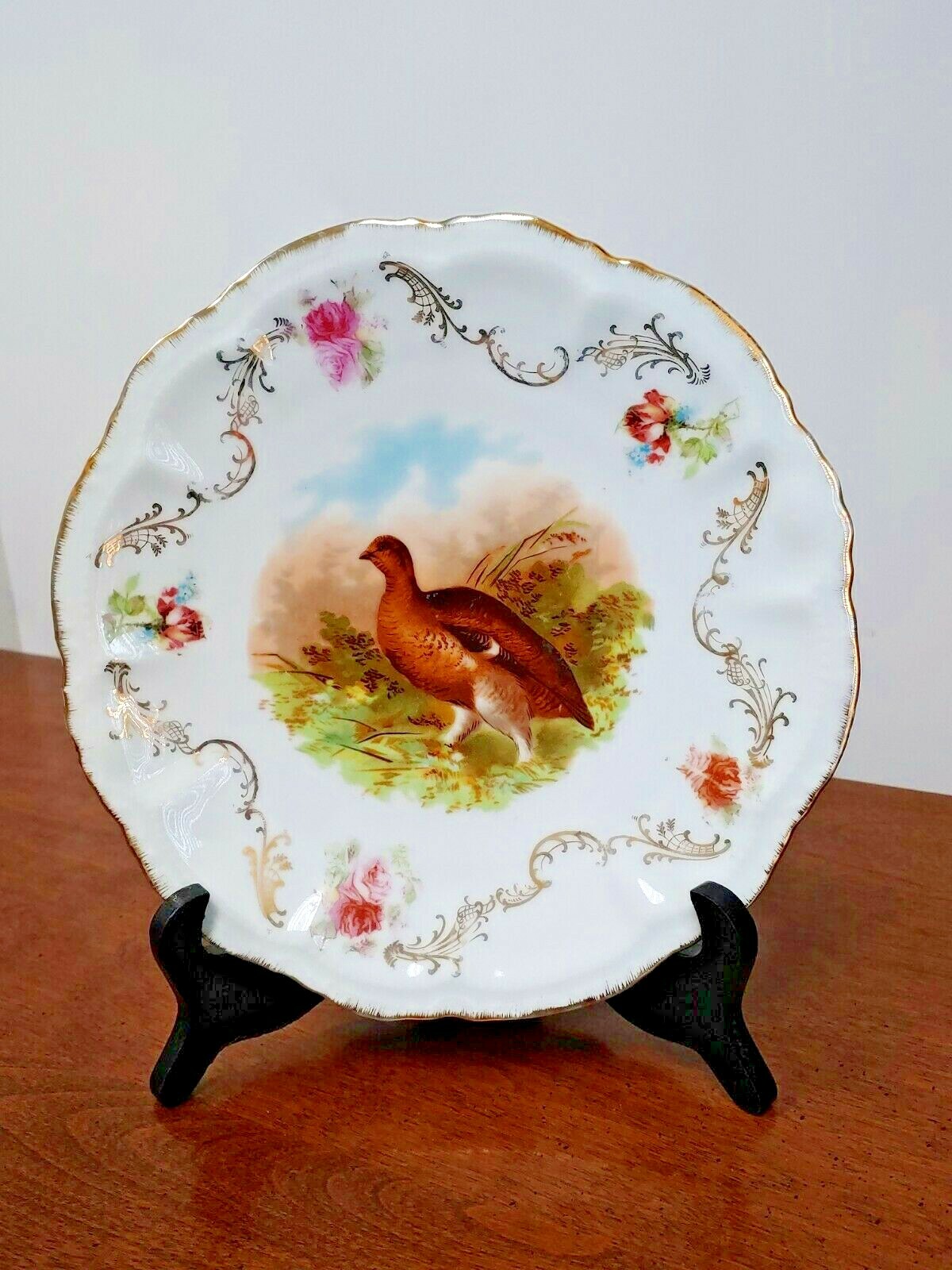 GAME BIRD CABINET PLATE PM BAVARIA - STUNNING GAME BIRD CABINET PLATE PM BAVARIA - STUNNING