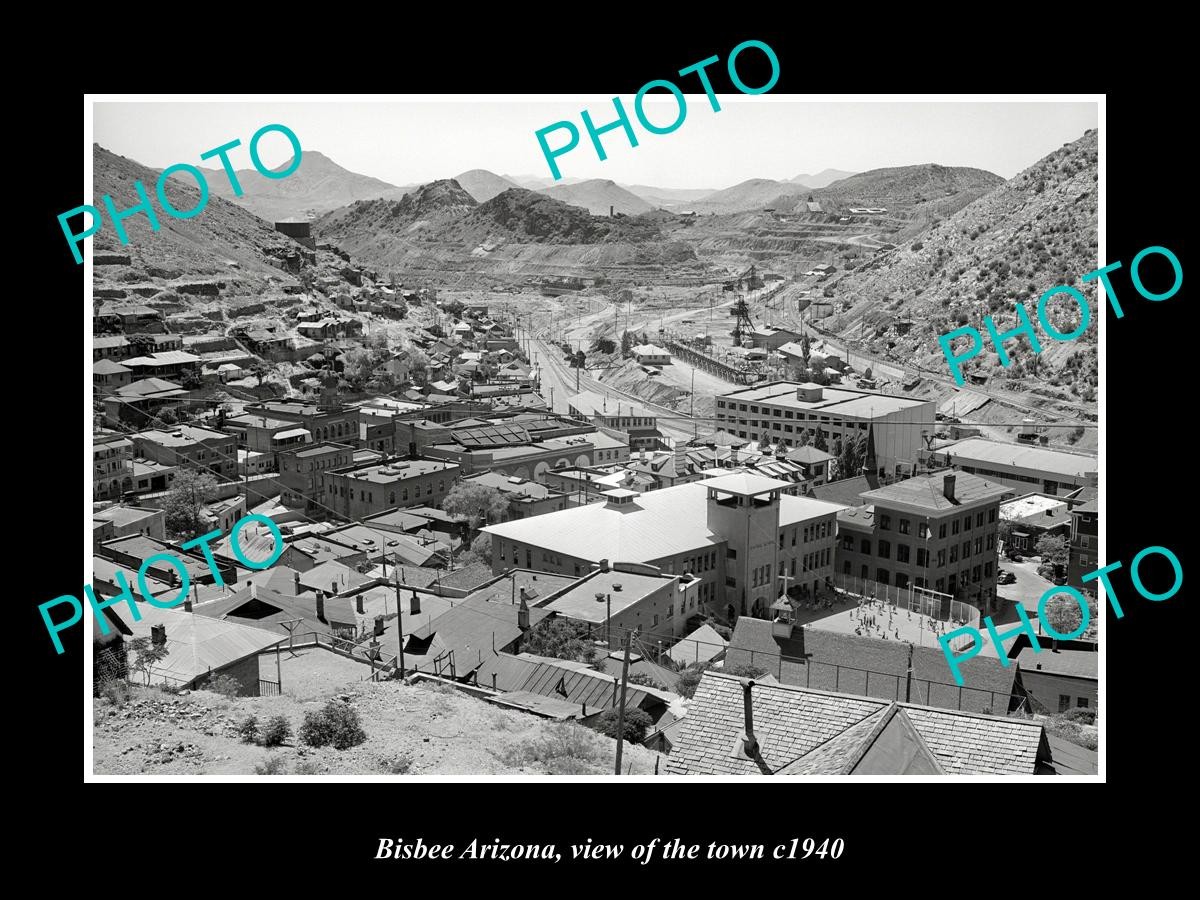 Bisbee Arizona View Of The Town c1940 Old Large Historic Photo