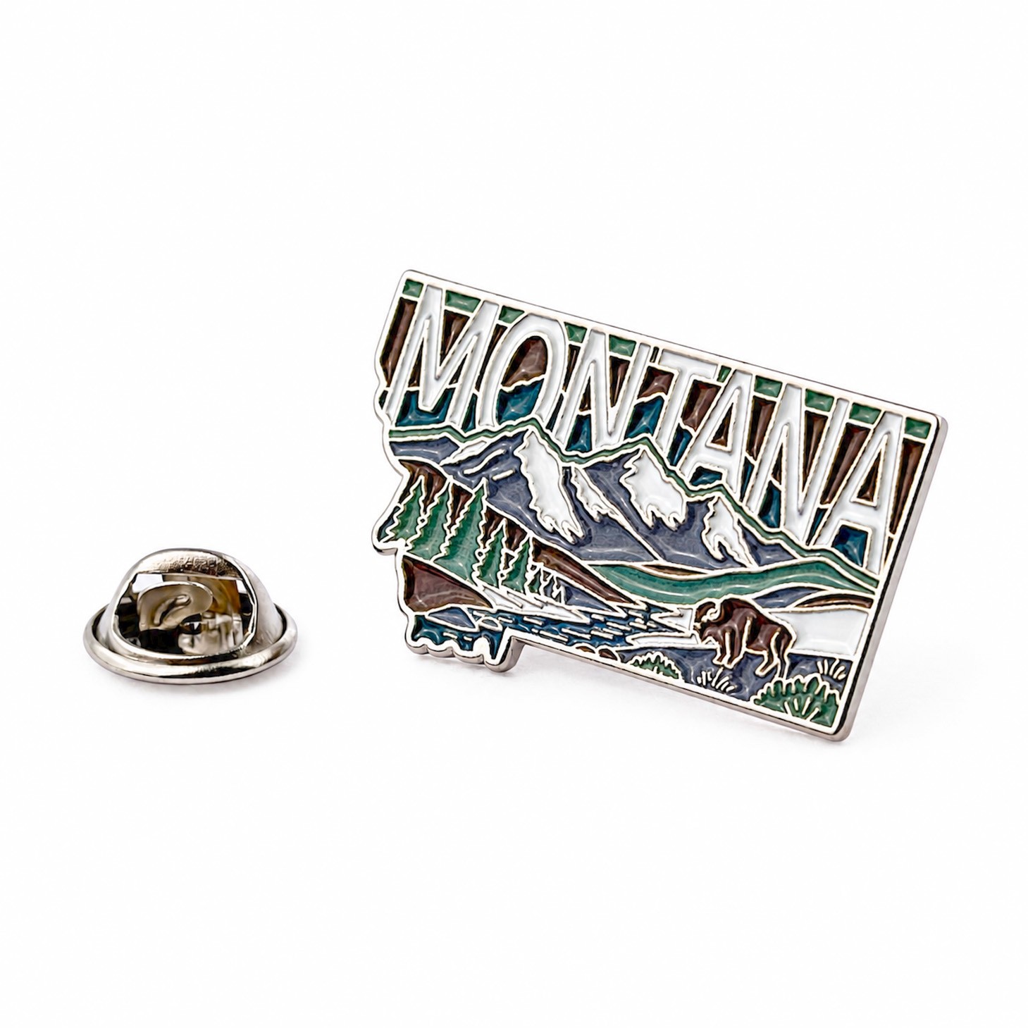 Montana Enamel Lapel Pin – Collectible State Souvenir