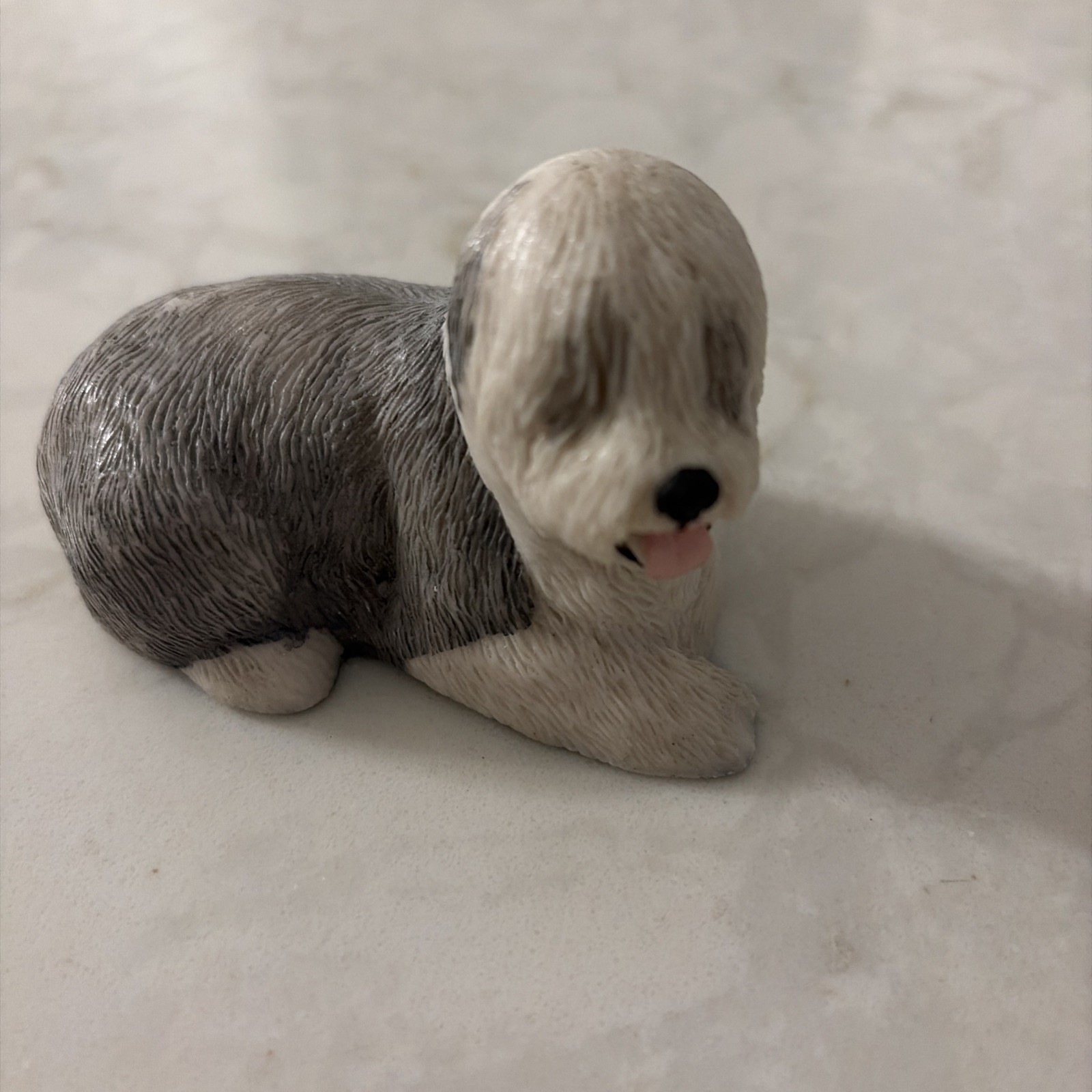 Vintage Charmstone-Shaggy Dog Figurine- Stone- 4\