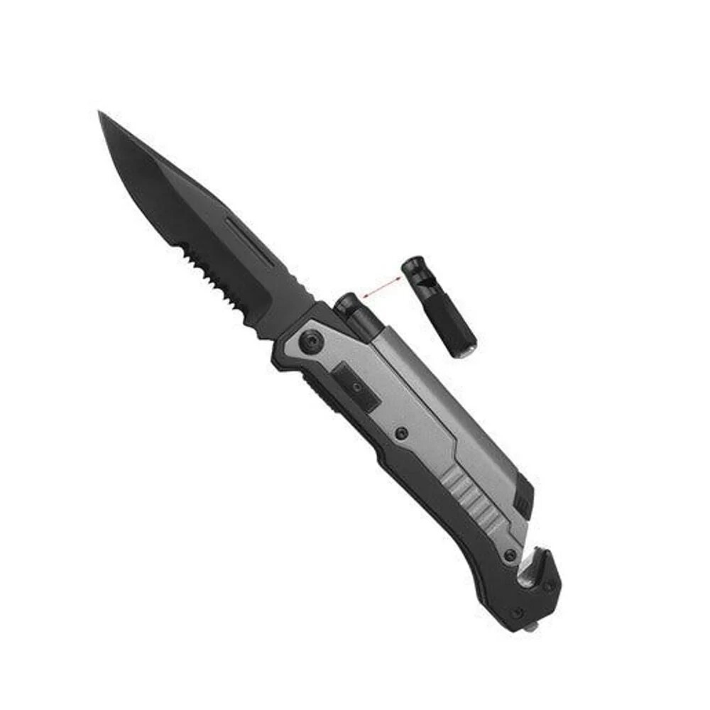 Woodland Creek 5 in 1 Survival Knife w/ LED Flashlight & Fire Starter New in Box