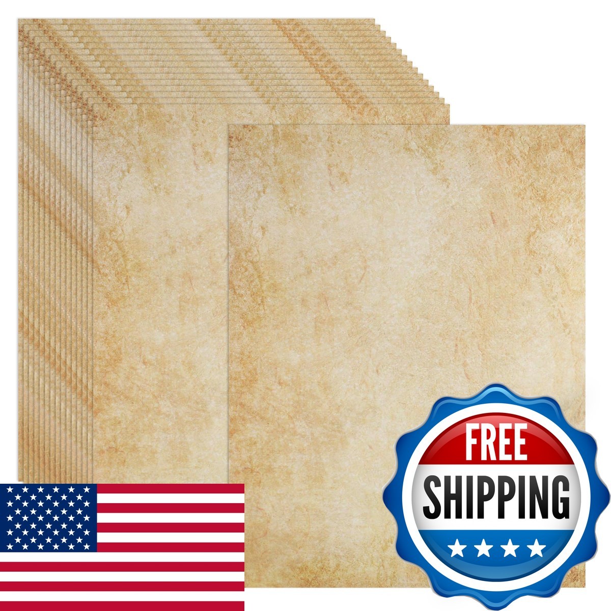 Joyberg 70PCS Vintage Parchment Paper 8.5x11 in for Letter Resume Certificate