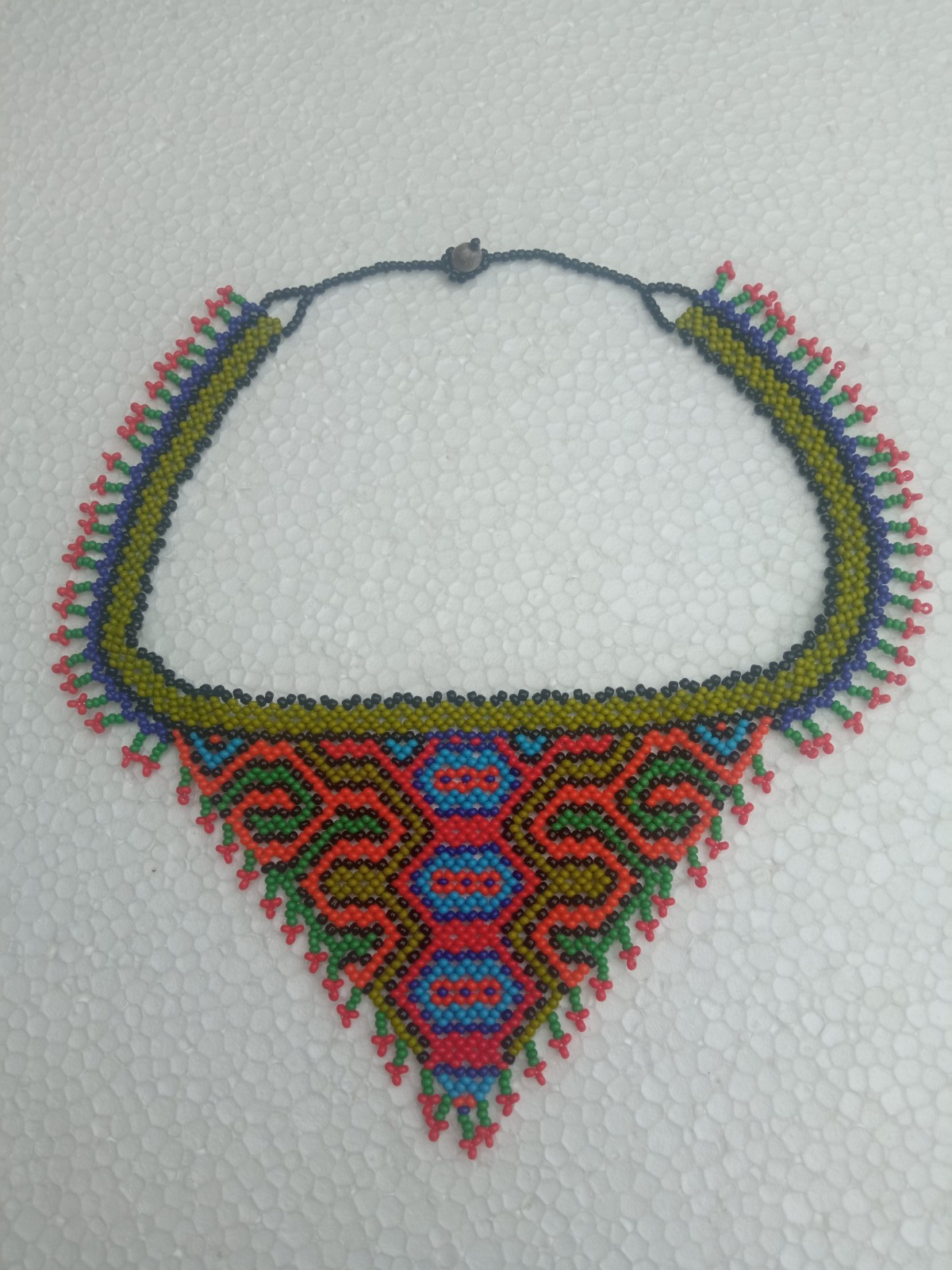 Shipibo native icaros hand woven ceremonial necklace  5\